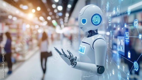 Wallpaper Mural Virtual assistant helping with order tracking, enhanced online shopping support.  Torontodigital.ca