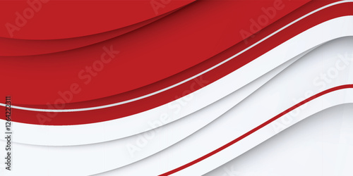 Modern stylish red background with paper effect