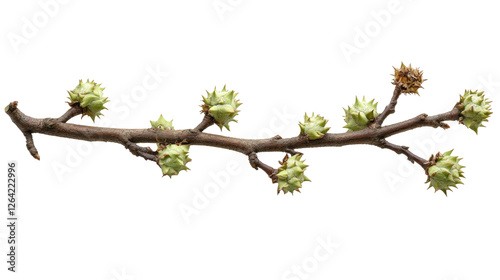 Harvesting nature's unique seed pods forest botanical serenity isolated on transparent background