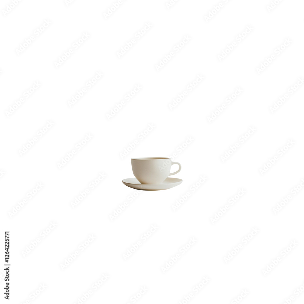 White coffee cup with saucer isolated on white background White coffee cup with saucer isolated on white background