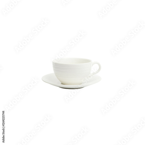 Wallpaper Mural White coffee cup with saucer isolated on white background Torontodigital.ca