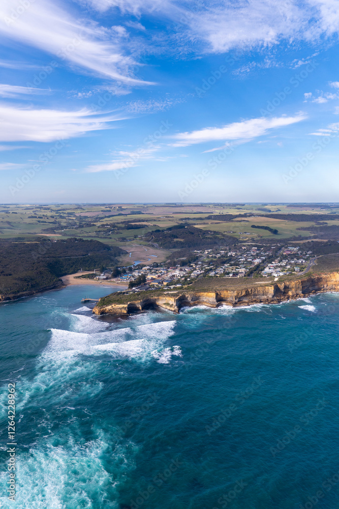 Fototapeta premium Ariel view of Port Campbell Australia