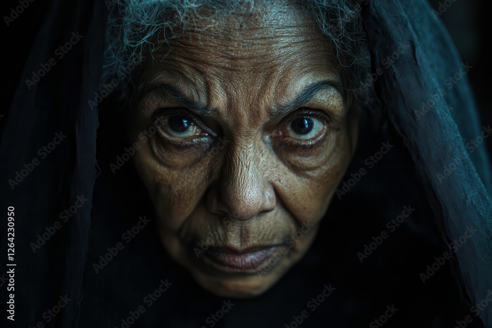 Concerned Expression of an Ancient Egyptian Woman in a Dark Chamber. Generative AI Concerned Expression of an Ancient Egyptian Woman in a Dark Chamber. Generative AI