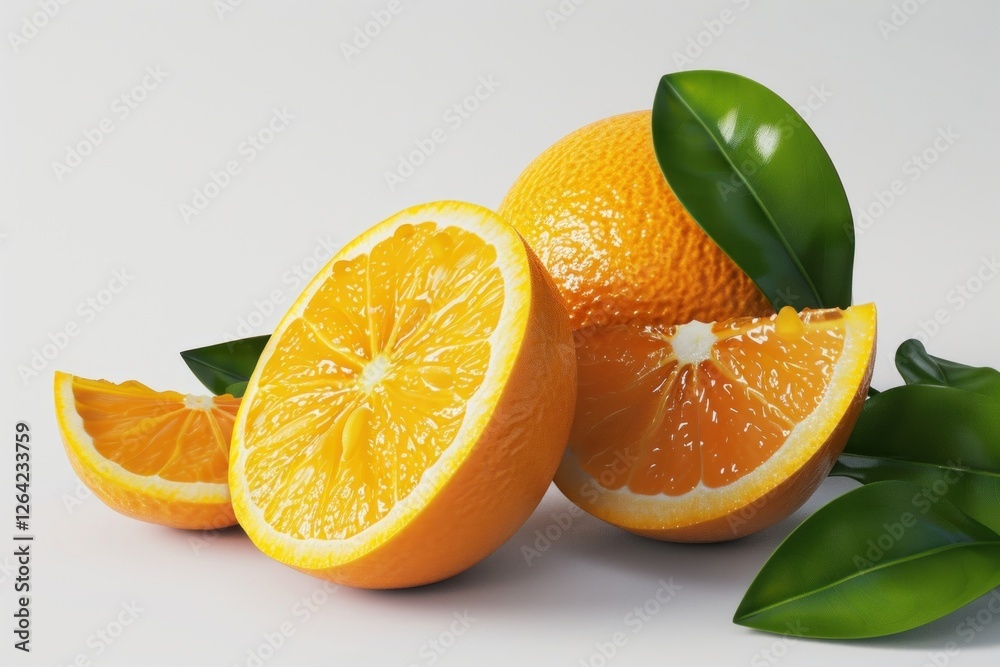Fototapeta premium Orange citrus grapefruit lemon plant.