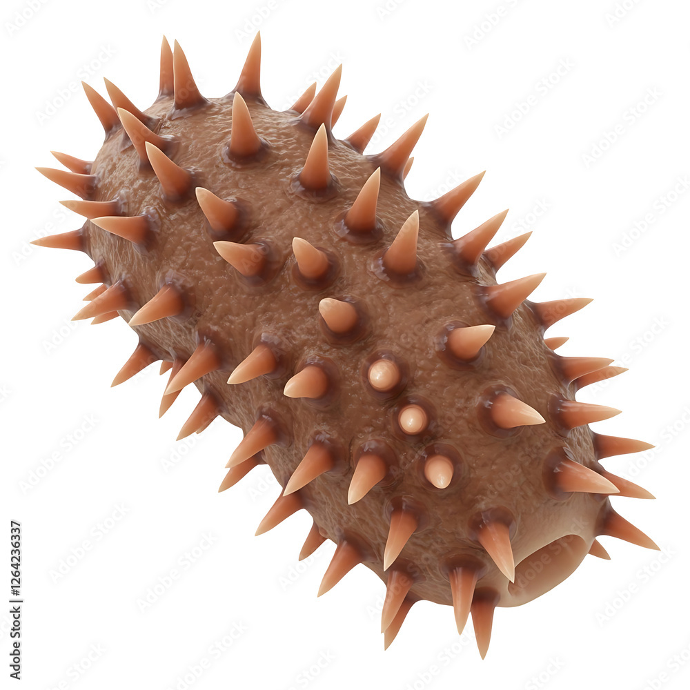 Microscopic Spiny Sea Creature Detail Closeup Microscopic Spiny Sea Creature Detail Closeup