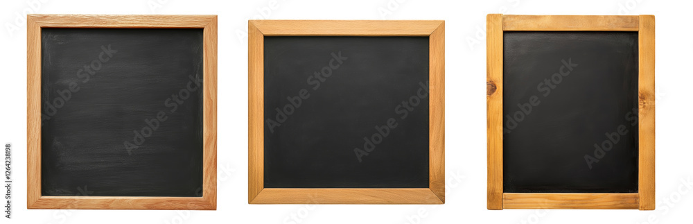 Blank Chalkboards in Wooden Frames for Creative Use Isolated on transparent background Blank Chalkboards in Wooden Frames for Creative Use Isolated on transparent background