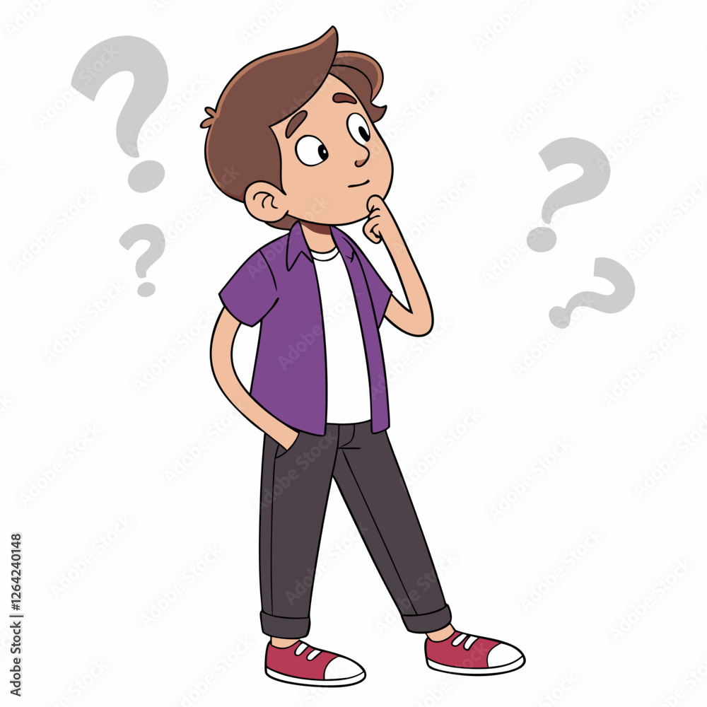 Contemplative Youth Pondering Life's Enigmas Contemplative Youth Pondering Life's Enigmas