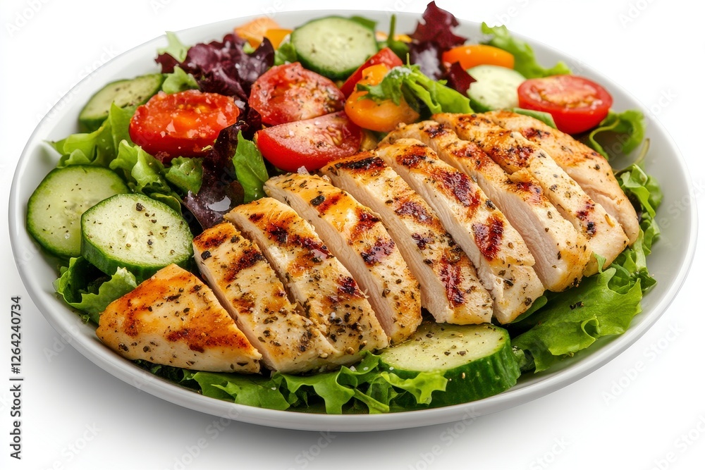 Grilled Chicken Salad with Mixed Greens and Cherry Tomatoes Grilled Chicken Salad with Mixed Greens and Cherry Tomatoes