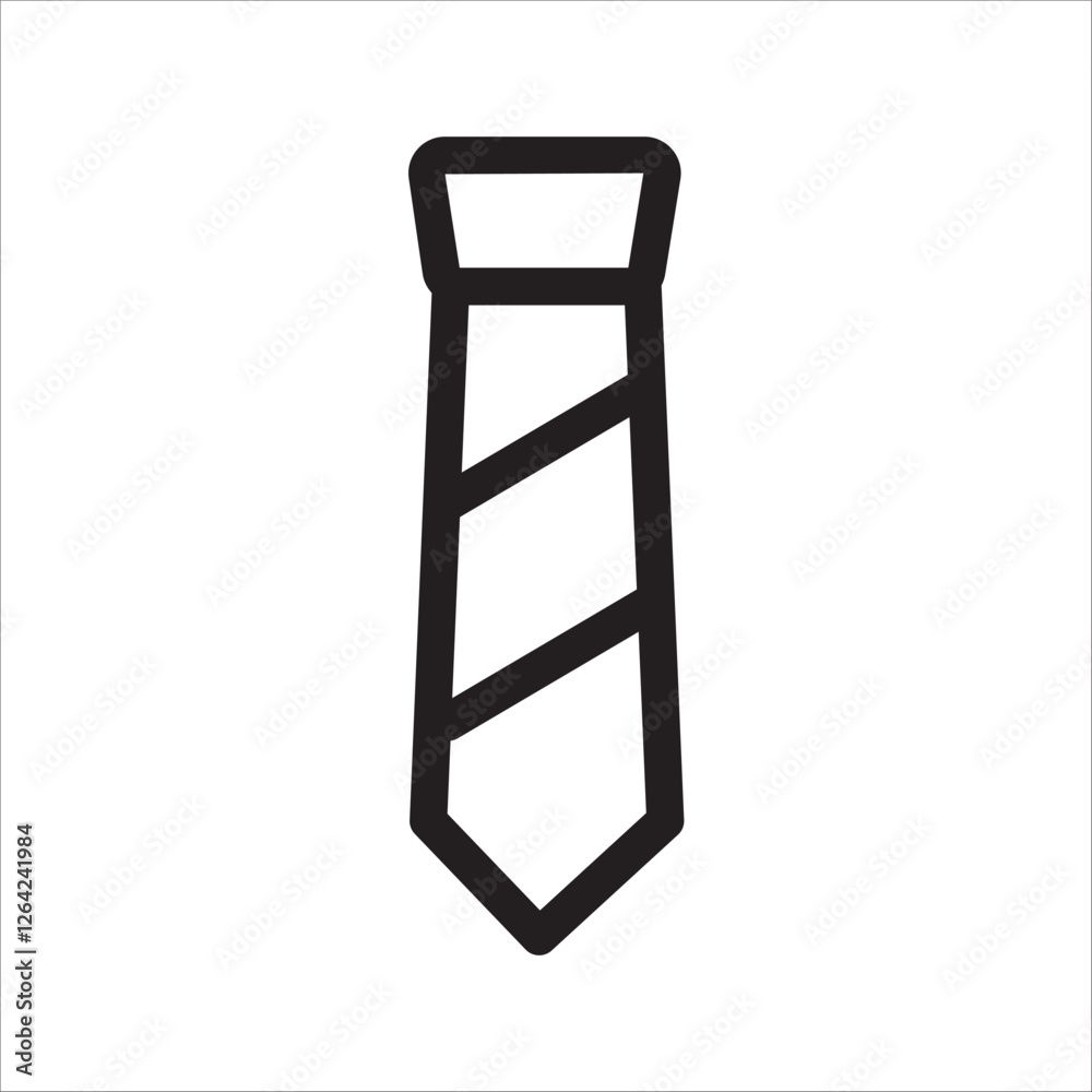 Tie icon in trendy flat style isolated on background. Tie icon in trendy flat style isolated on background.