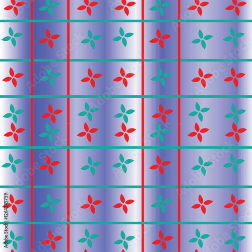 vector seamless pattern with colorful trees design