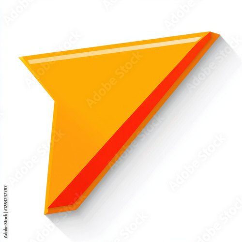 Free Download Yellow gradient arrow with modern 3D design isolated design on white background - GFXLoad