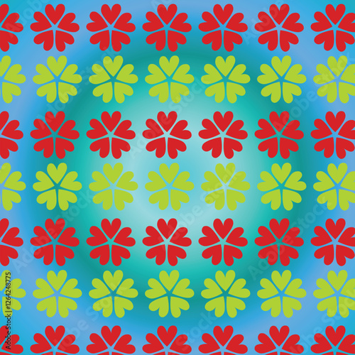 seamless pattern with colorful hearts design abstract