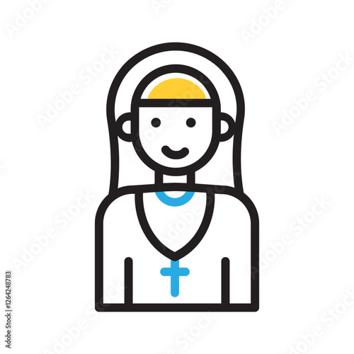 Vector multi color icon for Christain