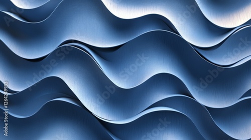 Serene Blue Wave Abstract: A Soothing Textured Design