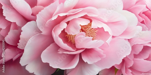 Pink peonies close-up, garden background, floral design
