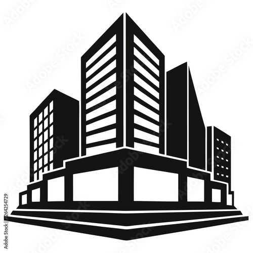vector of a modern city building