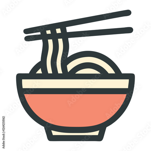 Ramen noodles in broth with chopsticks