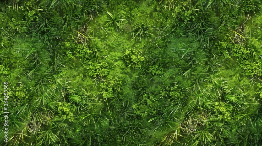 Fototapeta premium Lush Green Natural Outdoor Landscape with Diverse Plant Life