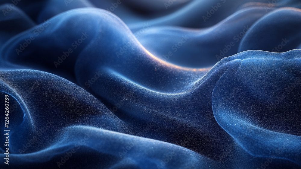 Obraz premium black dark midnight blue abstract background fabric material color gradient grain grainy business strict matte simple minimal blank design template 