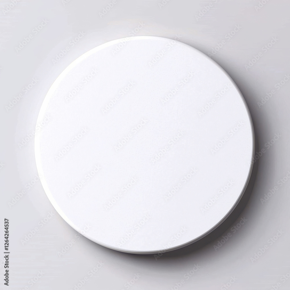Minimalistic white circular object on gray background Minimalistic white circular object on gray background