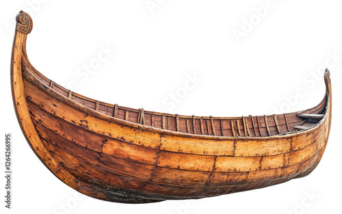 Wallpaper Mural Historic viking boat exhibition maritime museum wooden craft indoor isolated on transparent background Torontodigital.ca