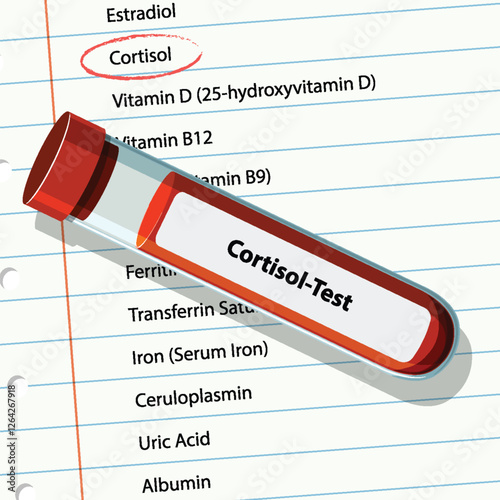 Cortisol Blood Test Illustration