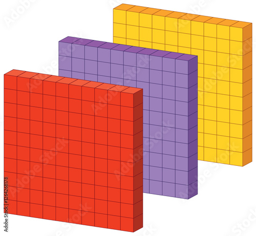 Colorful Mathematical Block Illustration