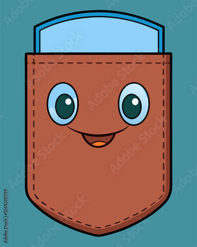 Funny Wallet Vector Illustration - Digital Art File