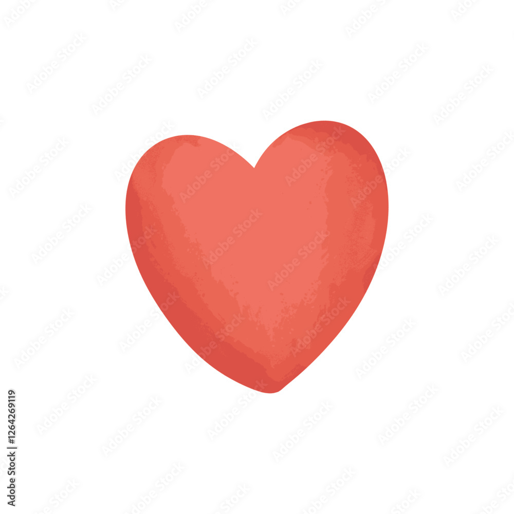 Red heart isolated on white background Red heart isolated on white background