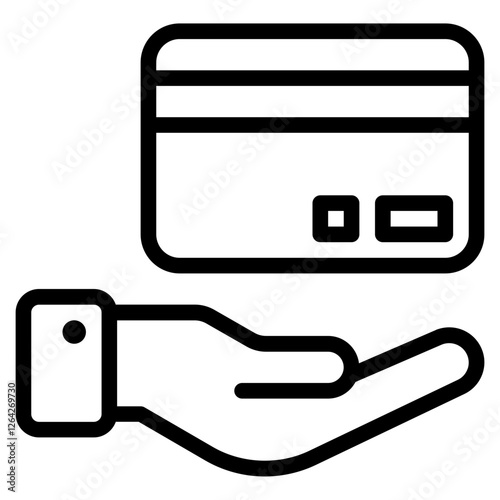 Hand Holding Credit Card Icon Design