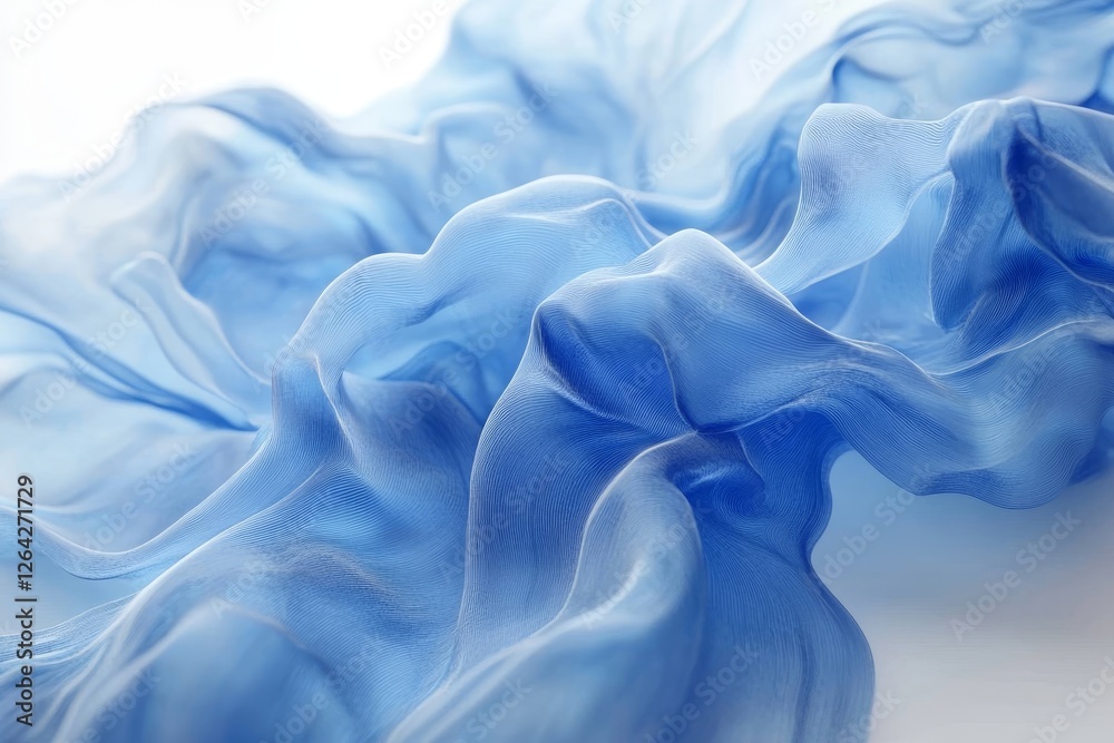 Obraz premium Abstract colorful lines, fluid design, 3d render, Generative AI