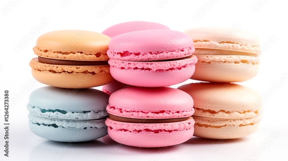 macaron cookies isolated on white background macaron cookies isolated on white background
