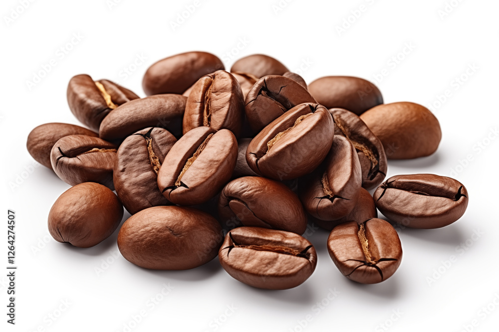 coffee beans isolated on white background. coffee beans isolated on white background.