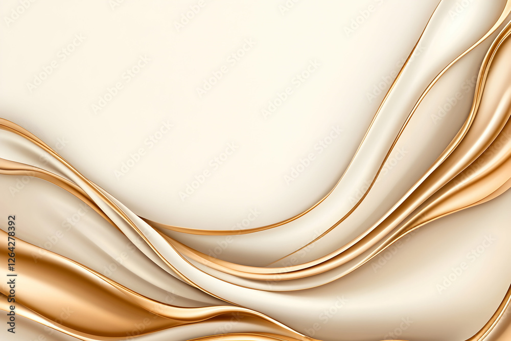 Obraz premium Abstract flowing waves of silk background texture for luxury design concepts generative AI