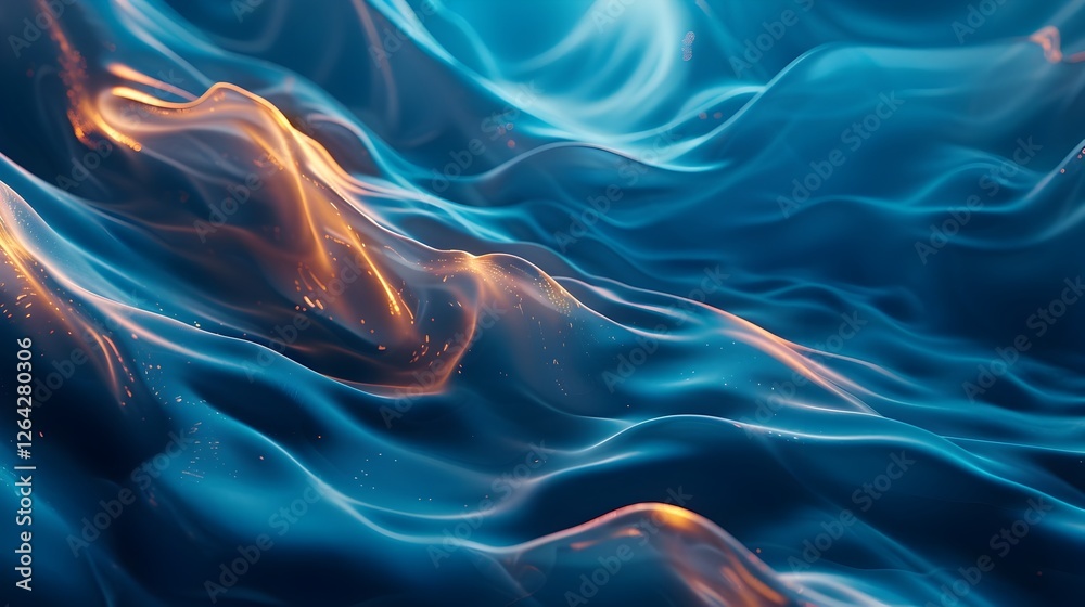 Mesmerizing Abstract Minimal Energy Flow Background with Bright Lighting and