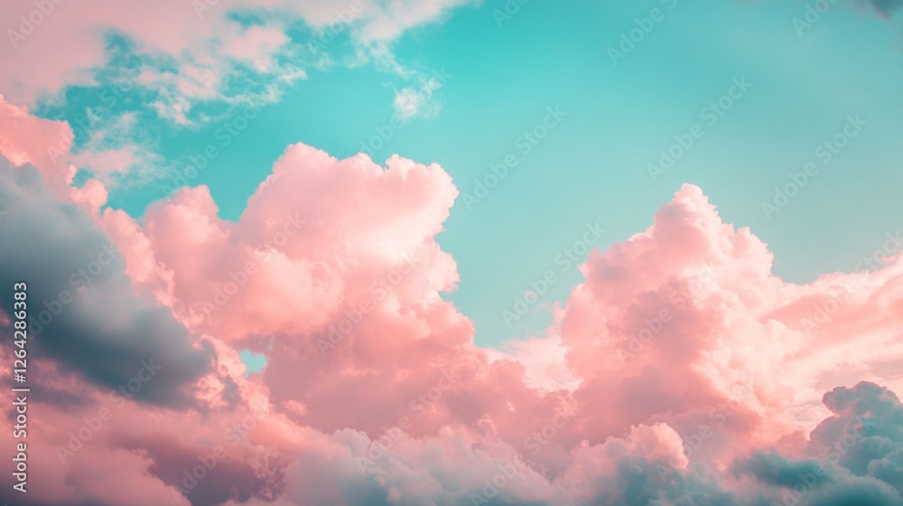 Pastel Pink Cloudscape: A Dreamy, Serene Sky Pastel Pink Cloudscape: A Dreamy, Serene Sky