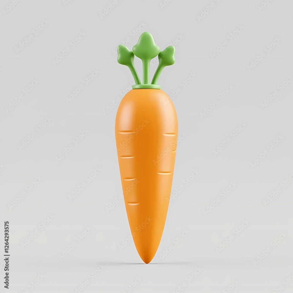 a long orange carrot with green leaves on top of head. a long orange carrot with green leaves on top of head.