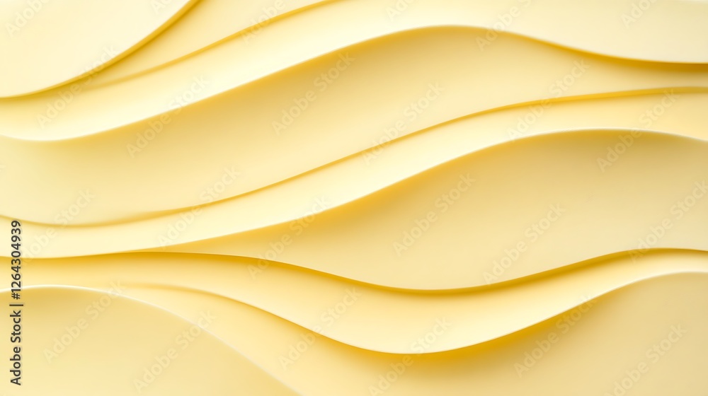 Obraz premium Abstract Yellow Wavy Layers Design Background