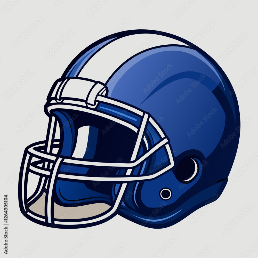 Fototapeta premium football helmet isolated on white - vector illustration