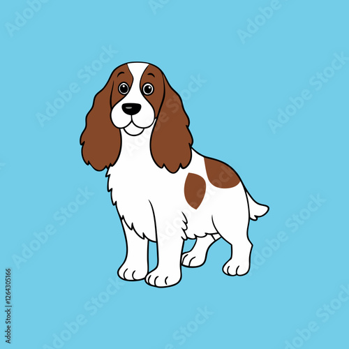 cavalier king charles spaniel dog  - vector illustration