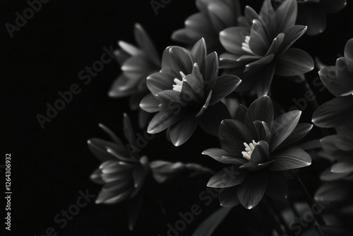 Wallpaper Mural Dark floral arrangement on black background for elegance, invitations, sympathy Torontodigital.ca