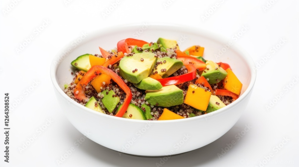 Fresh Quinoa Salad Bowl with Colorful Mixed Vegetables and Vibrant Ingredients for Healthy Eating Fresh Quinoa Salad Bowl with Colorful Mixed Vegetables and Vibrant Ingredients for Healthy Eating