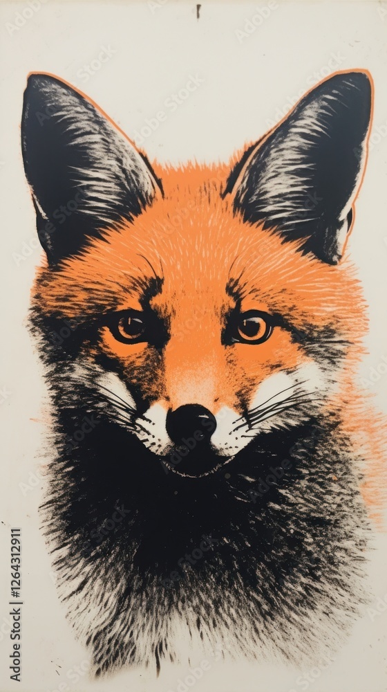 Fototapeta premium A fox animal mammal art.