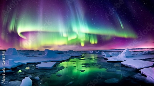 the majesty of the dark night stars and auroras photo