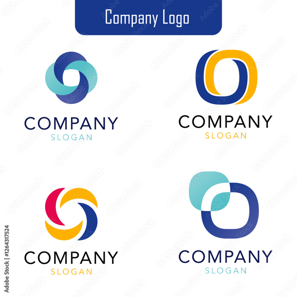 Obraz premium Set of company logo design ideas vector design