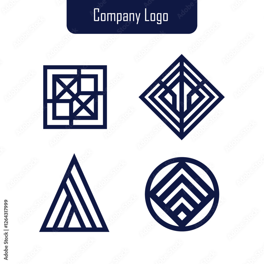 Set of company logo design ideas vector design Set of company logo design ideas vector design