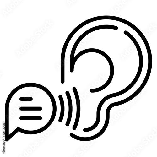 active listening single icon