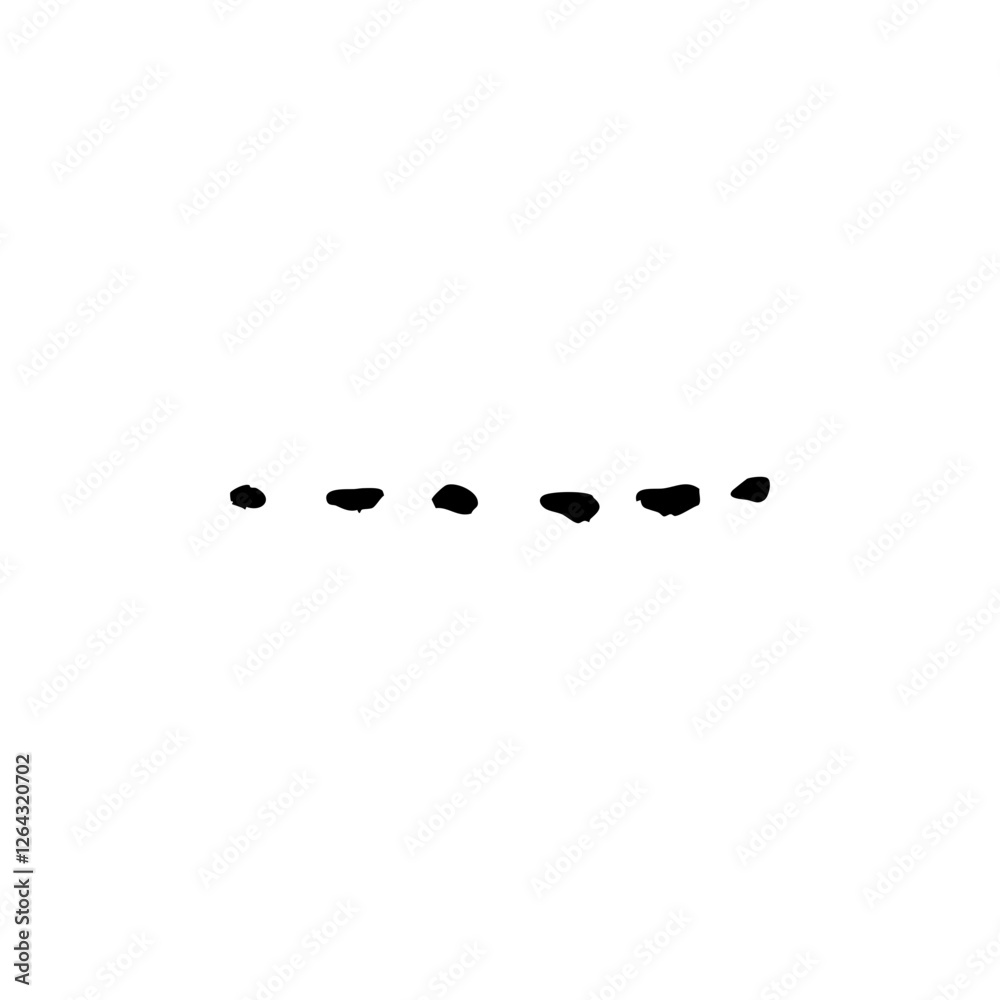 hand drawn dashed line art