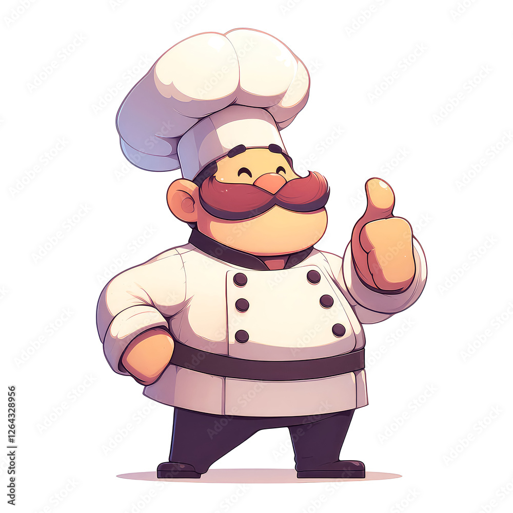 Jolly Chef: A Culinary Cartoon Character Illustration Jolly Chef: A Culinary Cartoon Character Illustration