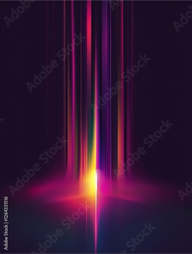 Abstract Neon Glow: A vibrant and dynamic abstract design featuring a burst of colorful neon lights emanating from a central point, creating a visually striking and futuristic aesthetic.
